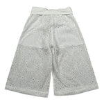 M+E' Pantalone Palazzo tinta unita In Pizzo Sangallo Bianco per Bambina UE1801 BIANCO M+E' 