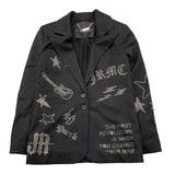 JOHN RICHMOND giacca tinta unita con brillantini Nero per Bambina RGA25057GC NERO JOHN RICHMOND 
