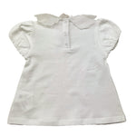 U+È T-Shirt Tinta Unita con Colletto per Bambina UE1773 BIANCO U+è 