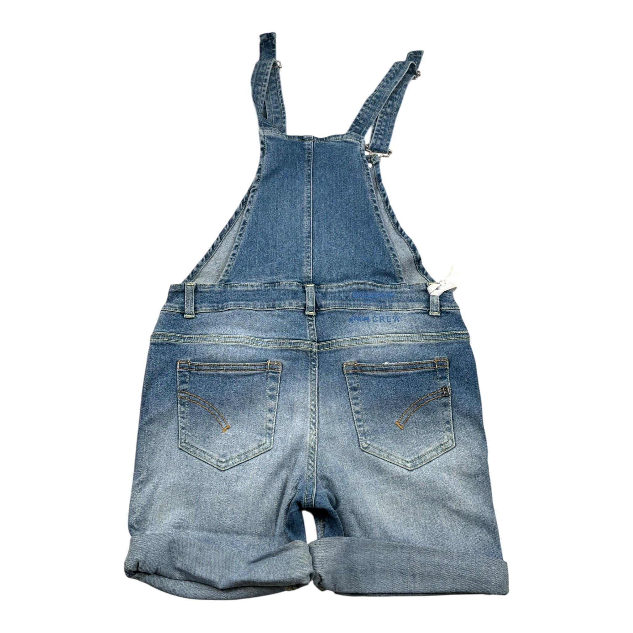 Dondup Salopette tinta unita In Denim Azzurro per Bambino DMPA119 AZZURRO DONDUP 