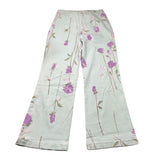 Dixie Pantalone A Palazzo Tinta Unita Con Fantasia Fiori E Girovita Regolabile Azzurro Per Bambina