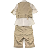 Mai'S Kids Completo 3 Pezzi Camicia--Gilet-Pantalone per Bambino ANDREAS BEIGE MAI'S KIDS 