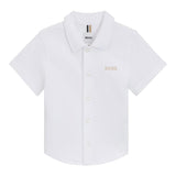 Boss Camicia Mezza Manica Tinta Unita per Neonato J52092XXN BIANCO BOSS 