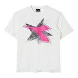 Diadora T-Shirt Girocollo Tinta Unita Con Stampa In Contrasto Panna Per Bambina