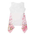 Monnalisa Canotta Girocollo Tinta Unita con Stampa per Bambina 113607AF BIANCO MONNALISA 