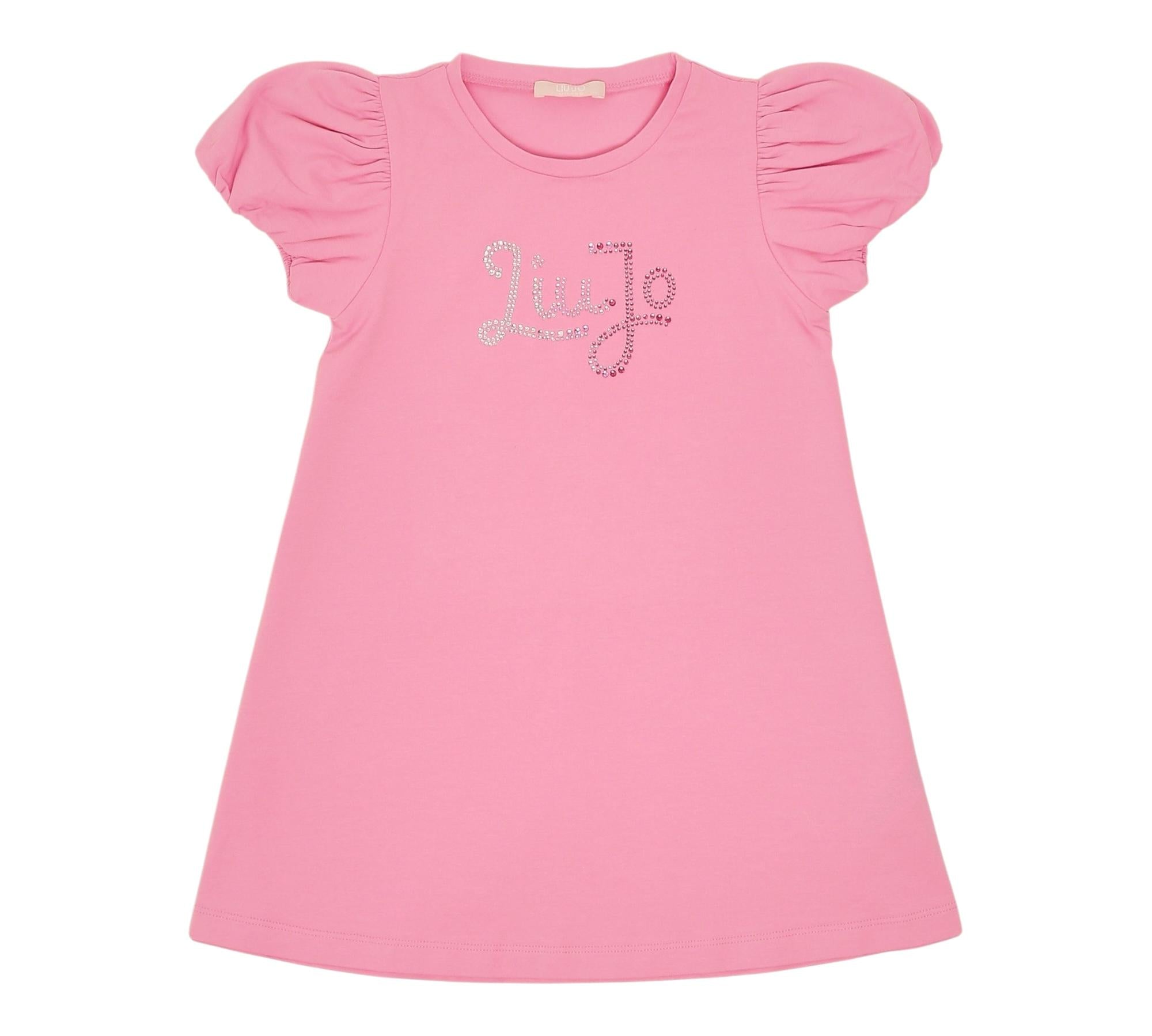 Liu Jo Abito Tinta Unita con Brillantini per Neonata KA5037NXXX ROSA LIU JO 