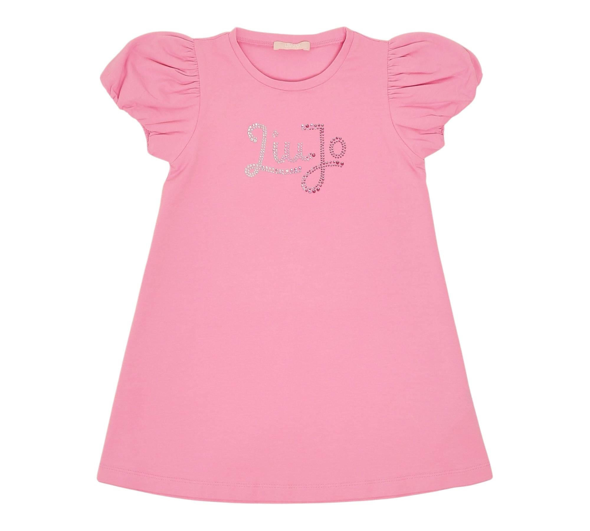 Liu Jo Abito Tinta Unita con Brillantini per Neonata KA5037NXXX ROSA LIU JO 