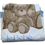 Le Bebe Coperta Tinta Unita con Ricami per Neonato LBB5316 BIANCO LE BEBE 