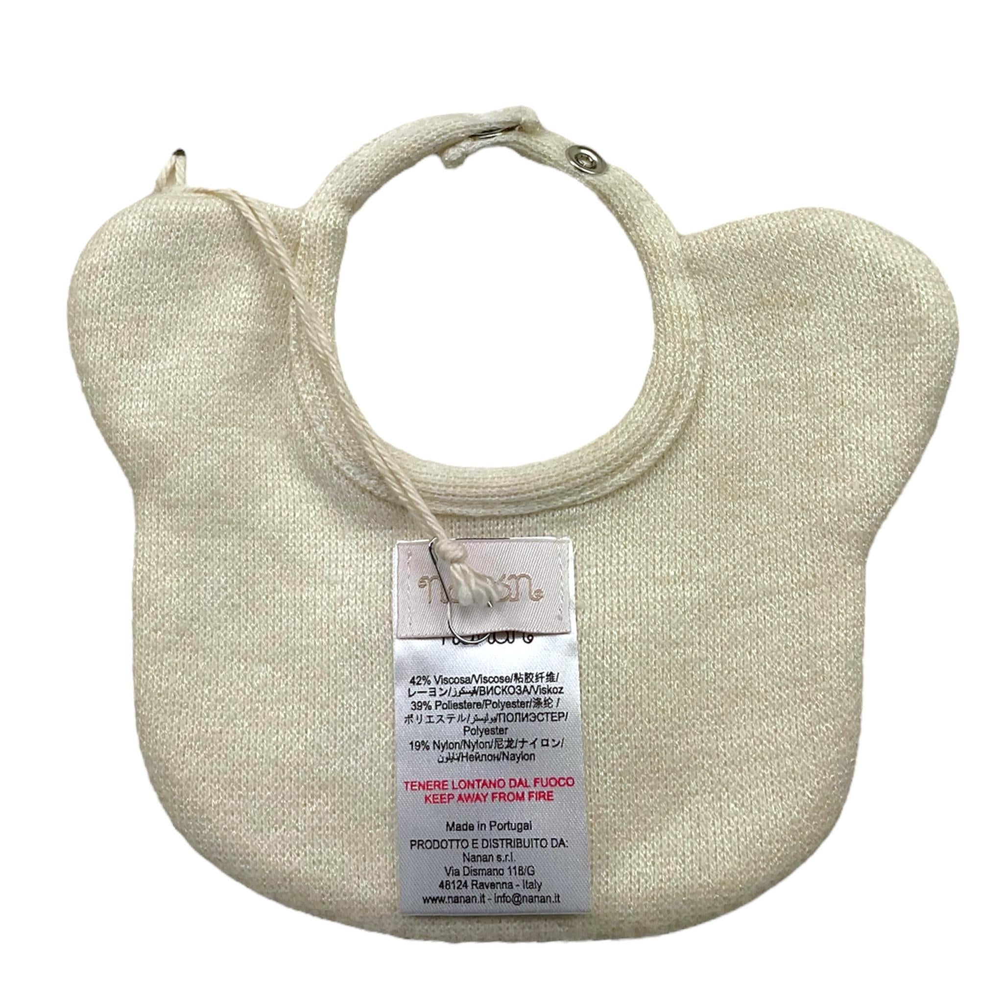 NANAN bavetta tinta unita con stampa Panna per Neonato I203041P PANNA NANAN 