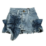 Fun & Fun Gonna Tinta Unita In Denim per Neonata FBSK01345 AZZURRO FUN & FUN 