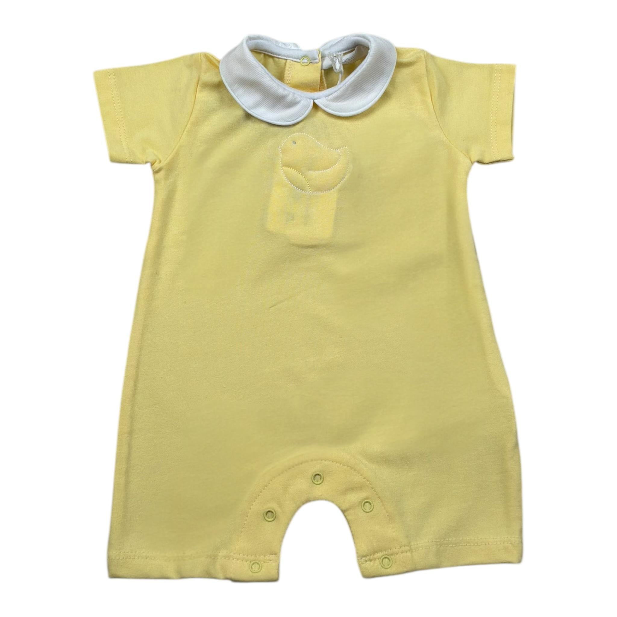 Coccode Pagliaccetto Mezza Manica Tinta Unita per Neonato C551483 GIALLO COCCODE 