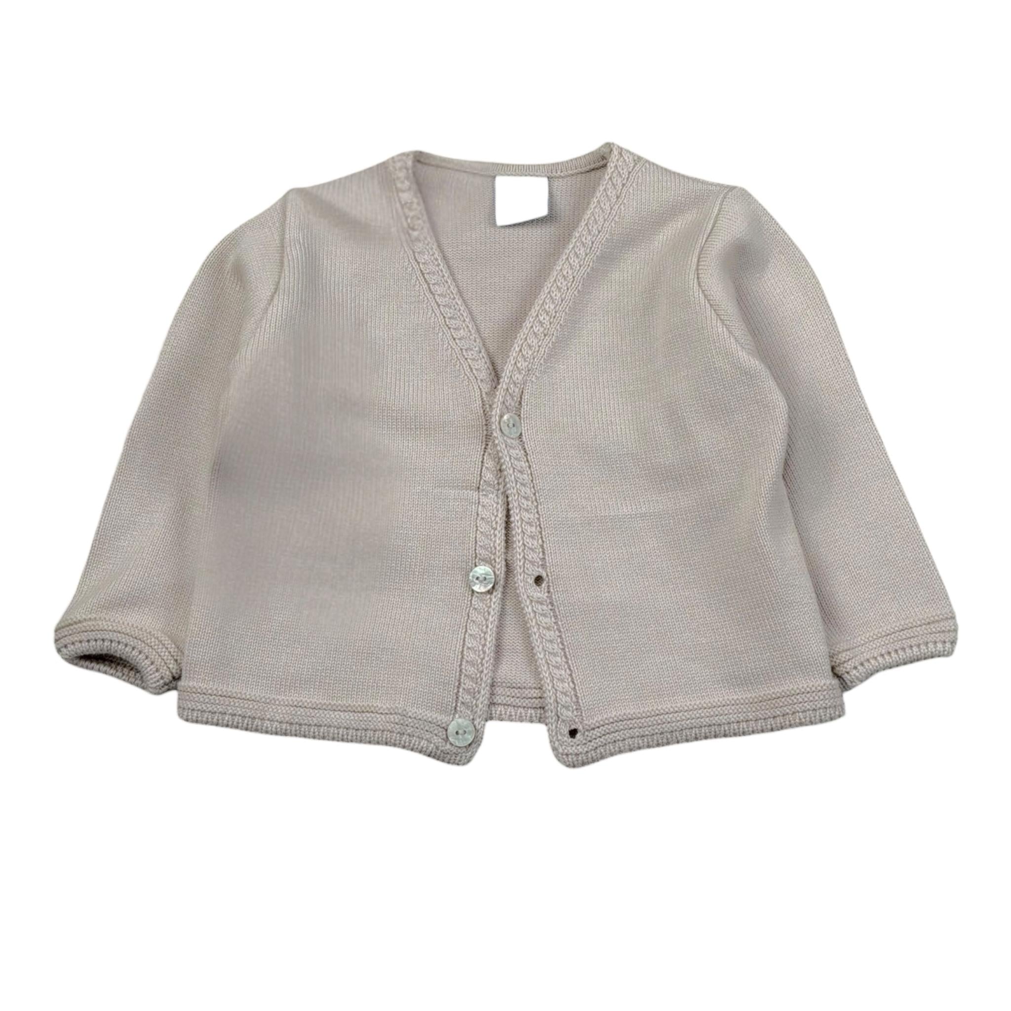 Granlei Cardigan Tinta Unita per Neonato 125134 BEIGE GRANLEI 