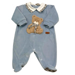 MARLU' tutina tinta unita con stampa Azzurro per Neonato IG5514M AZZURRO MARLU' 