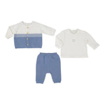 Mayoral Completo 3 Pezzi Cardigan-T-Shirt-Pantalone per Neonato 1560 BLU MAYORAL 