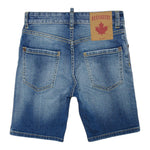 Dsquared2 Bermuda In Denim Tinta Unita per Bambino DQ1477 BLU DSQUARED2 