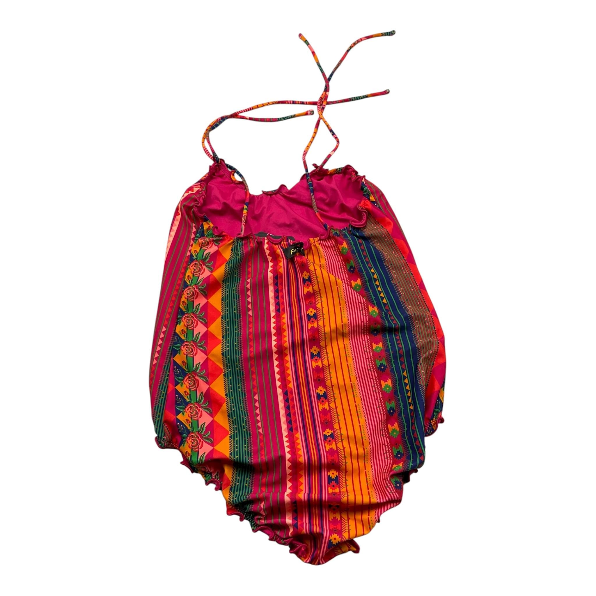 F**K Costume Intero Tinta Unita con Fantasia per Bambina FJ221505U ARANCIONE F**K 