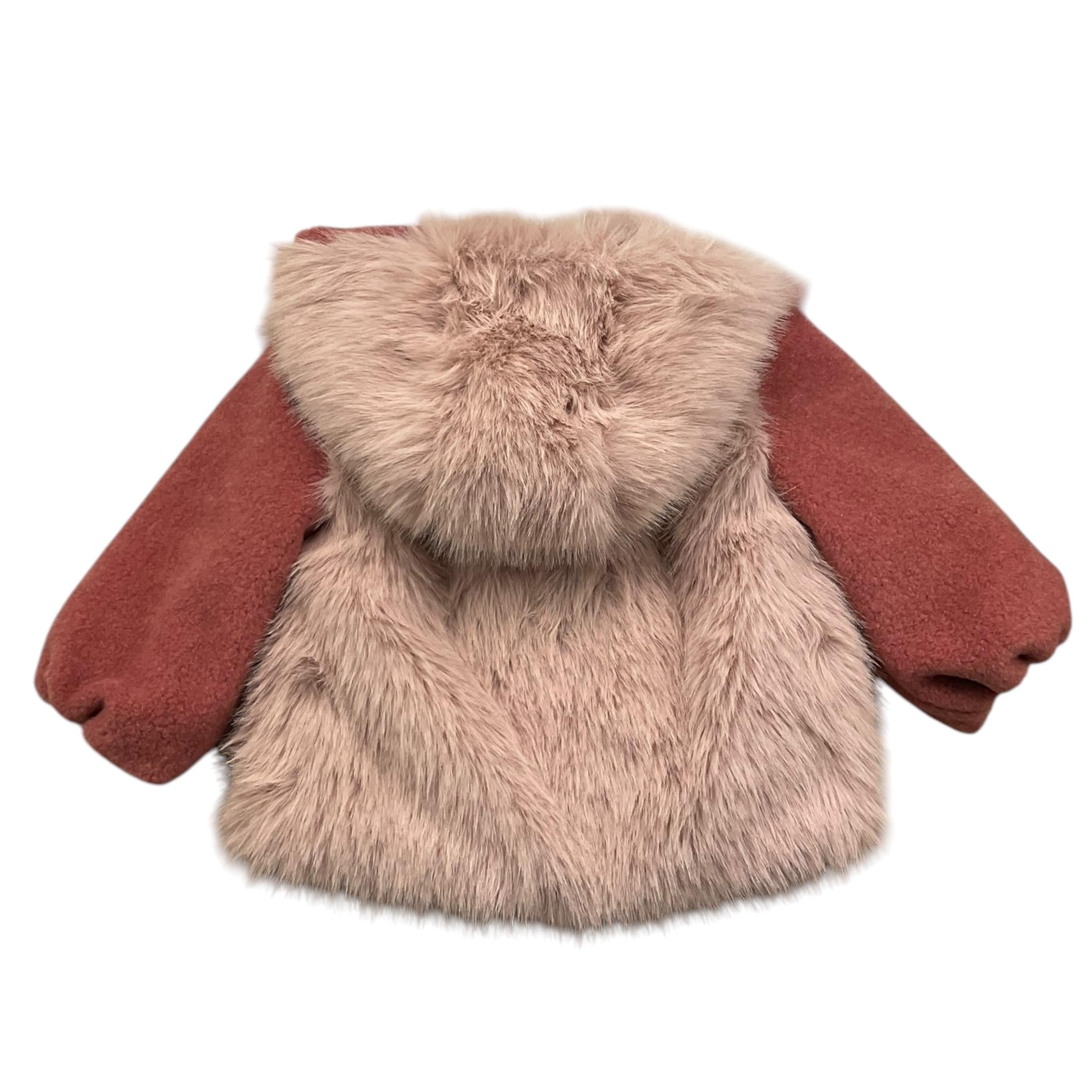 LE BEBE' cappotto tinta unita con cappuccio e maniche in contrasto Rosa per Neonata LBG6009 ROSA LE BEBE' 