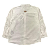 Losan Camicia Manica Lunga Tinta Unita Collo Coreano Bianco per Bambino