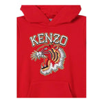 KENZO felpa tinta unita con cappuccio e stampa Rosso per Bambino K60767 ROSSO KENZO 
