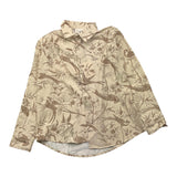 Yes London Camicia Tinta Unita Con Fantasia  Beige Per Bambino