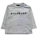 John Richmond Shirt Girocollo Tinta Unita con Logo per Neonato RIP26009TS GRIGIO JOHN RICHMOND 