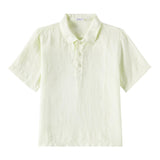 Il Gufo Camicia Mezza Manica Tinta Unita per Neonato P25PC060L6006N VERDE IL GUFO 