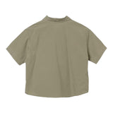 Aspesi Camicia Mezza Manica Con Bottoni Verde Per Bambina