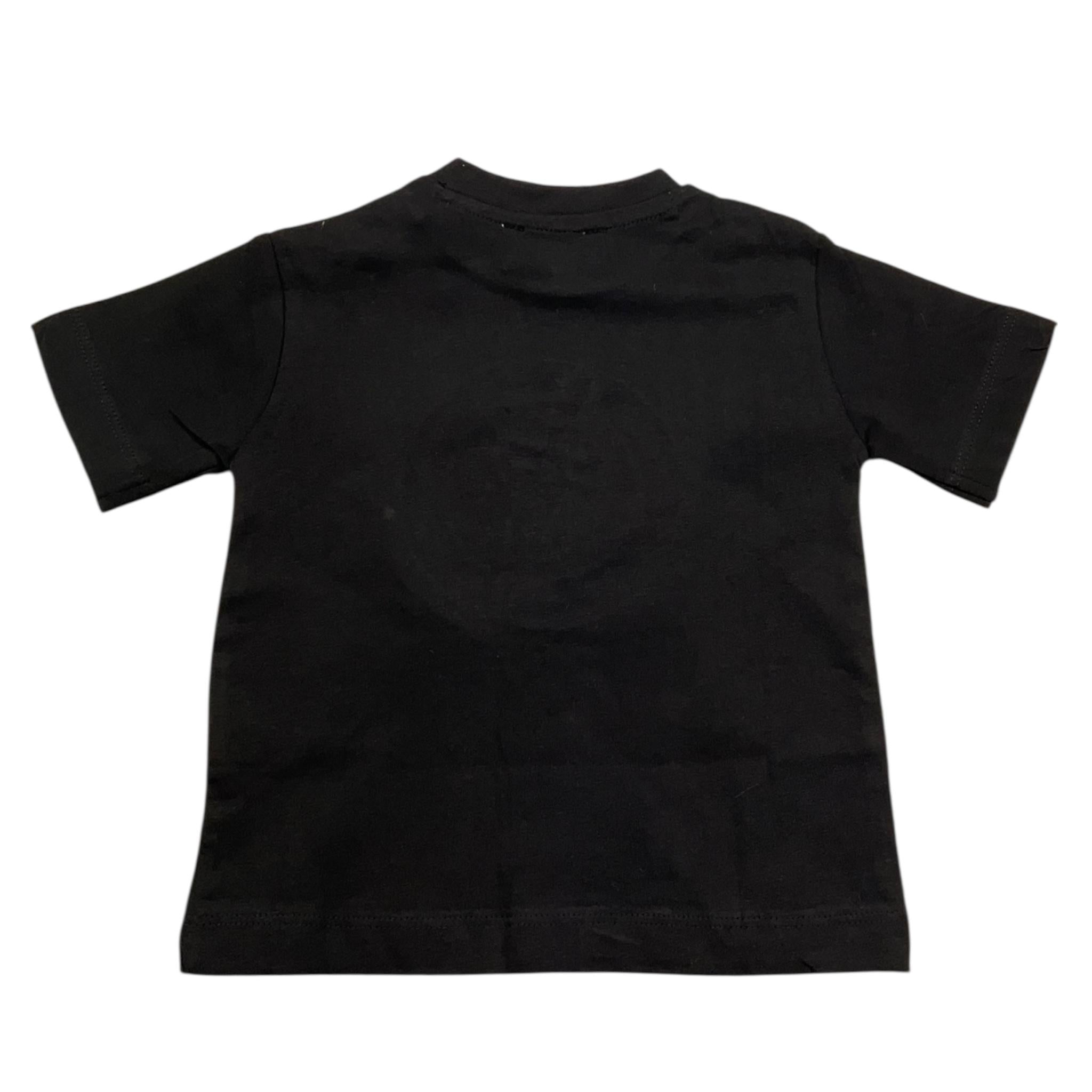 Cesare Paciotti T-Shirt Girocollo Tinta Unita con Stampa per Neonato TSP5114B NERO CESARE PACIOTTI 