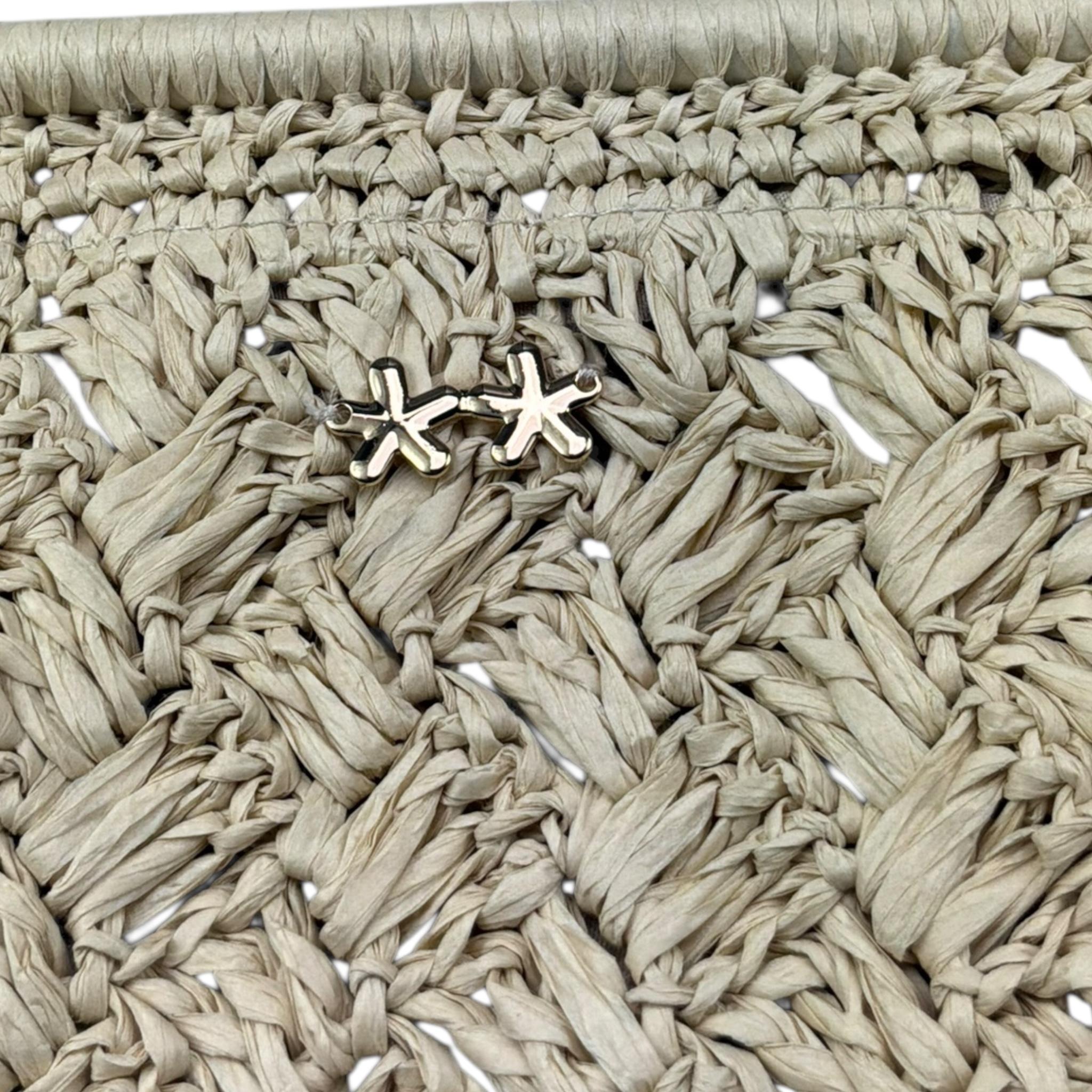 F**K Borsa In Paglia Tinta Unita per Bambina FA25A057BG BEIGE F**K 