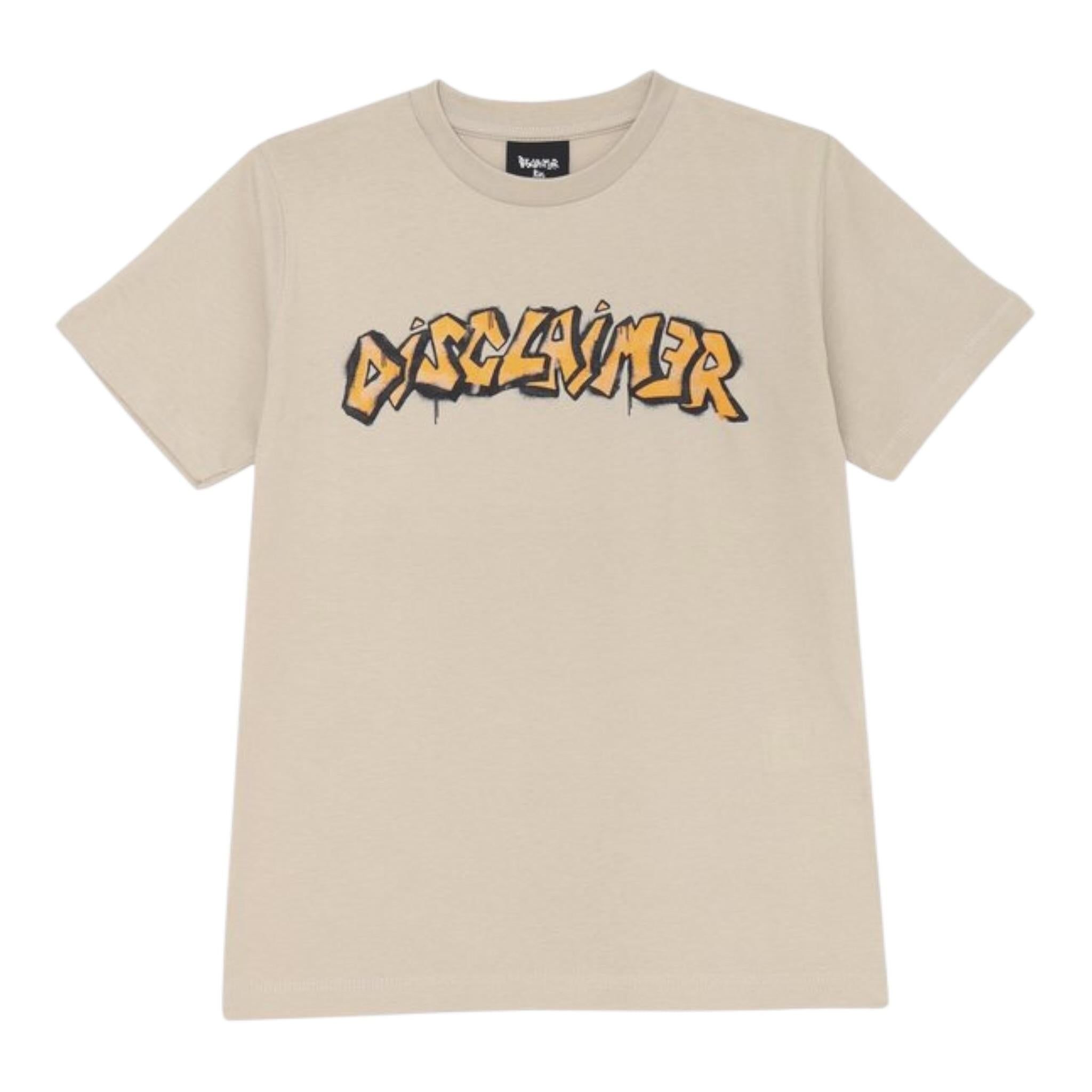 Disclaimer T-Shirt Girocollo Tinta Unita con Stampa per Bambino 25EDK58408 BEIGE DISCLAIMER 