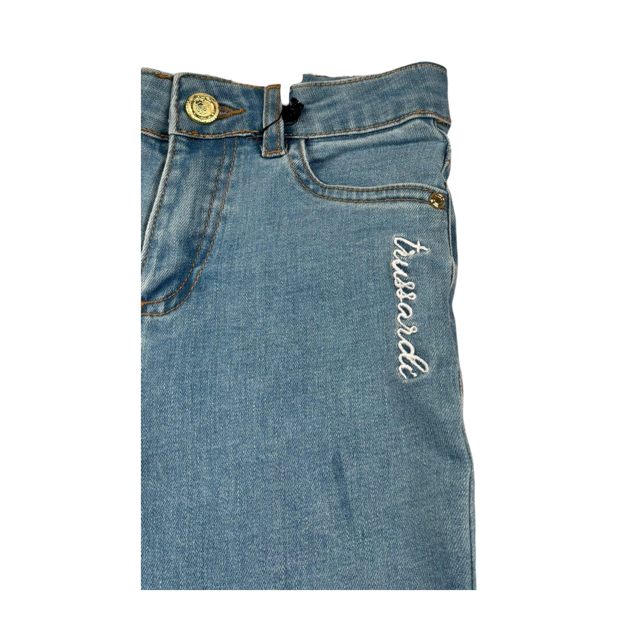 Trussardi Jeans Tinta Unita con Girovita Regolabile per Bambina TGP25020JE AZZURRO TRUSSARDI 