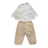 Le Bebe' Completo 2 Pezzi Shirt-Ghettina Tinta Unita con Fantasia per Neonata LBB4831 BIANCO LE BEBE' 