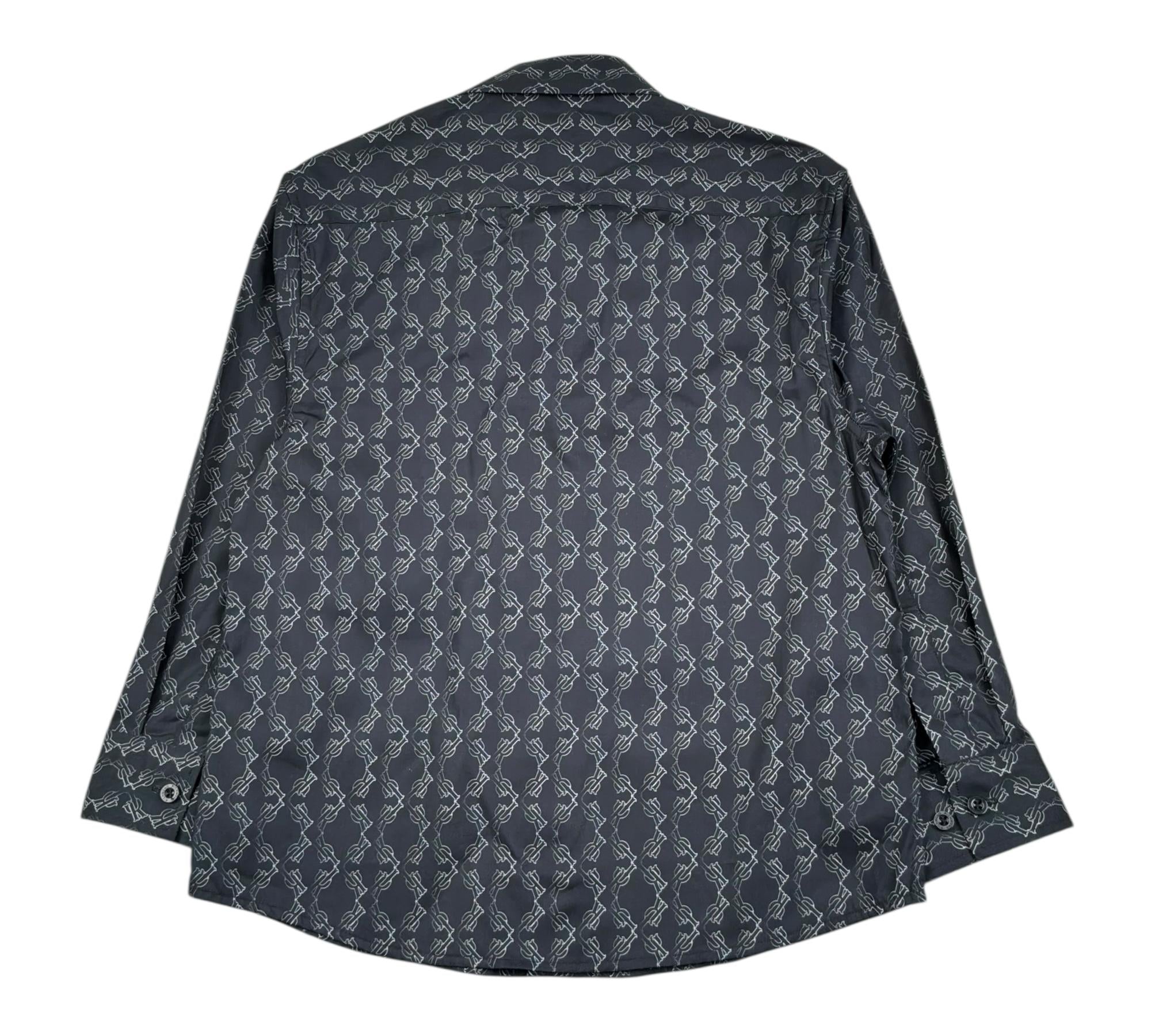 John Richmond Camicia Manica Lunga Tinta Unita per Bambino RBP26098CA NERO JOHN RICHMOND 