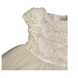 Abel & Lula Abito Mezza Manica Tinta Unita con Tulle per Bambina 5055 BIANCO ABEL & LULA 