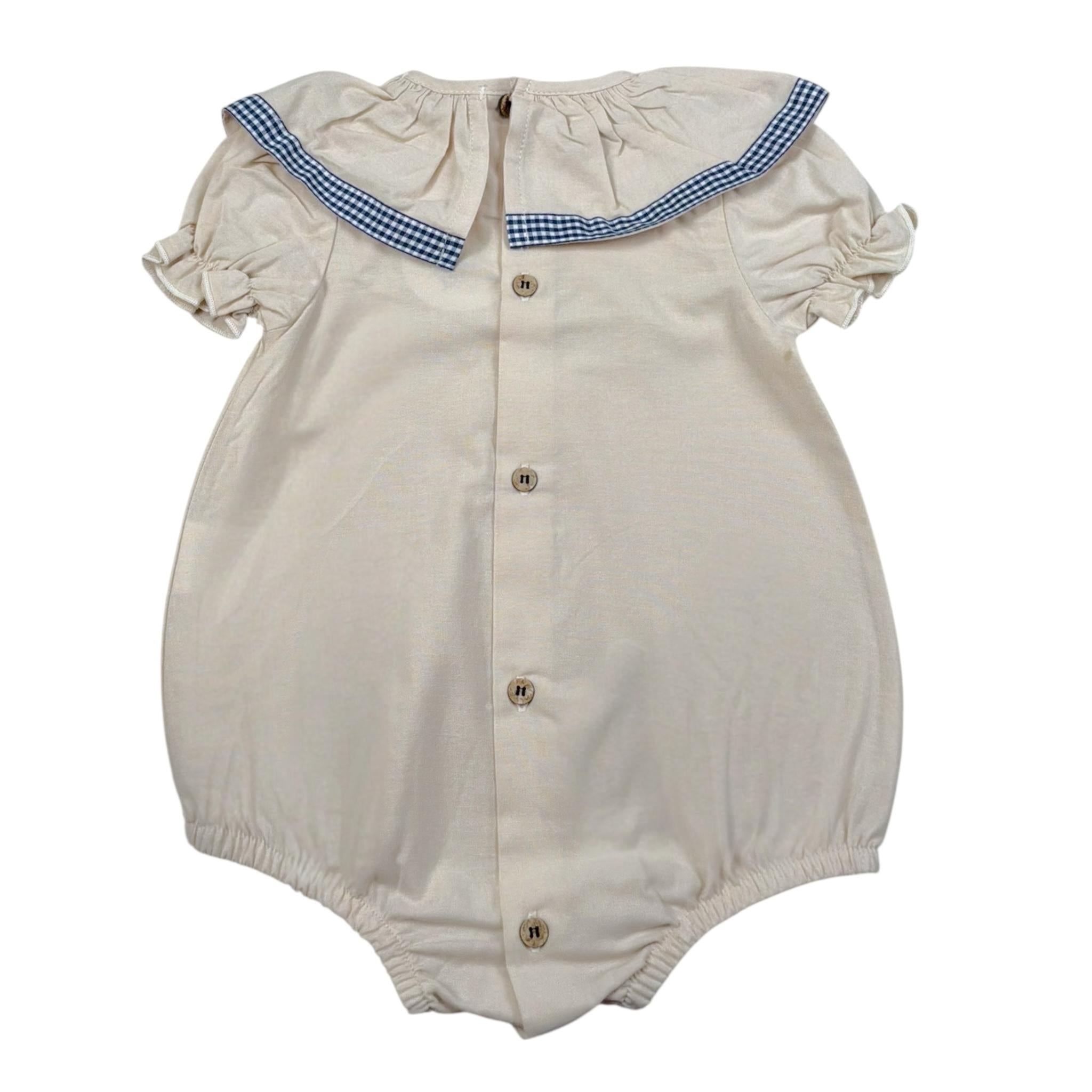 Babidu Pagliaccetto Tinta Unita con Fiocco per Neonata 33402 BEIGE BABIDU 