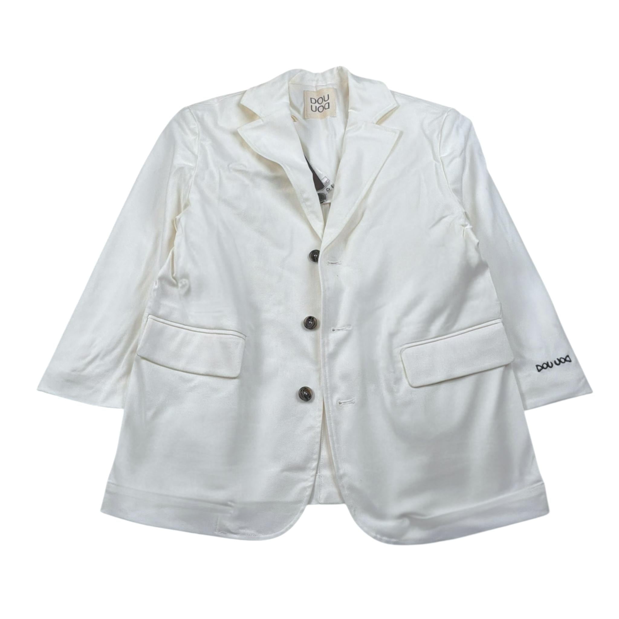 Dou Dou Giacca Tinta Unita per Bambino DW2P24X BIANCO DOU DOU 