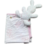 Le Bebe Coperta Bicolore con Stampe E Pupazzo per Neonata LBG6286 BIANCO/ROSA LE BEBE 
