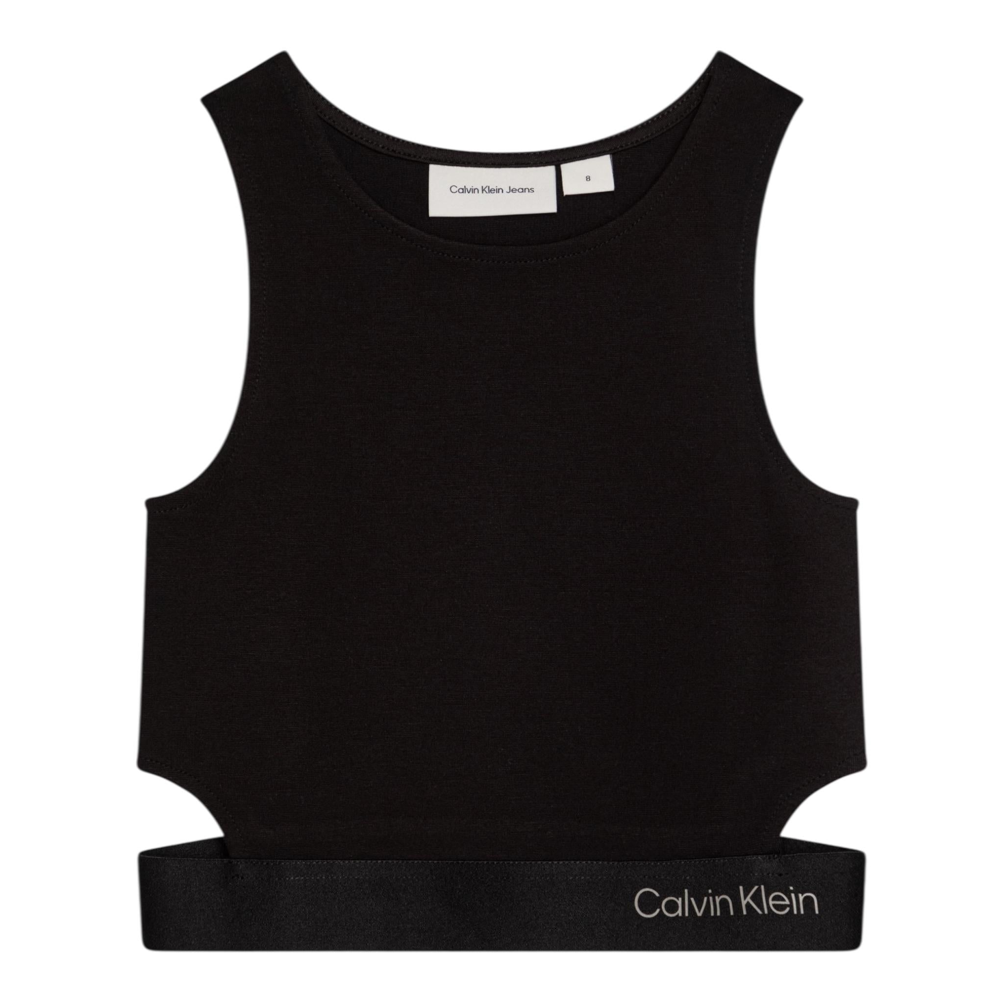 Calvin Klein Top Giromanica Tinta Unita per Bambina IG0IG02869XX NERO CALVIN KLEIN 