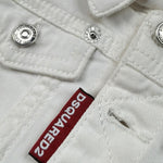Dsquared2 Giubbino Tinta Unita In Denim per Neonato DQ041G BIANCO DSQUARED2 