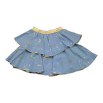 LIU JO gonna tinta unita con stampa in contrasto Azzurro per Neonata KF4050T4508 AZZURRO LIU JO 