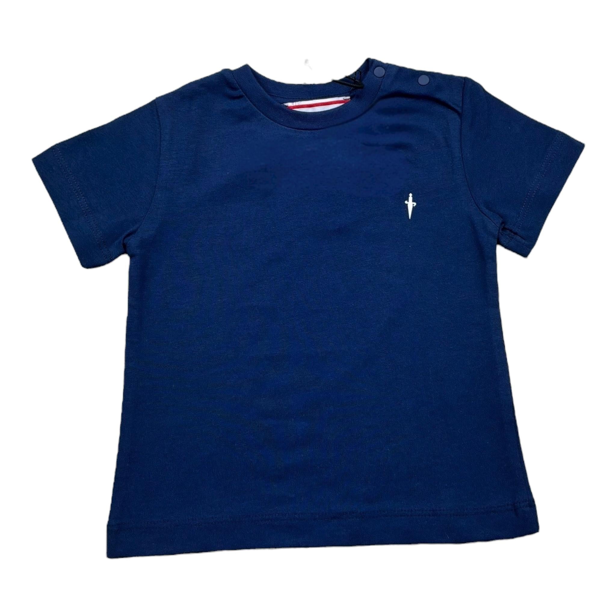 Cesare Paciotti T-Shirt Girocollo Tinta Unita con Stampa per Neonato TSP5155BX BLU CESARE PACIOTTI 