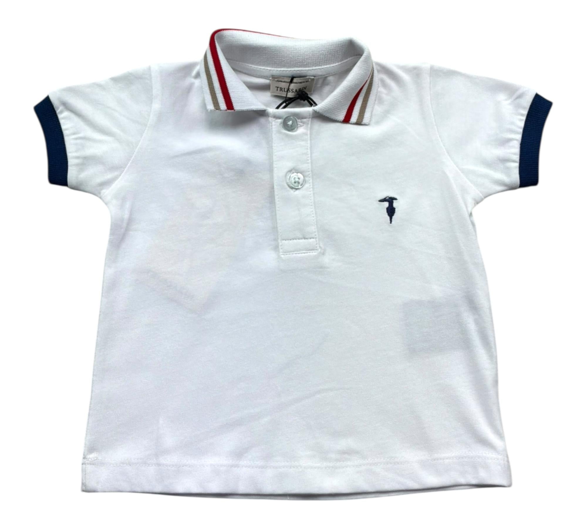 Trussardi Polo Mezza Manica Tinta Unita per Neonato TIP26102PO BIANCO TRUSSARDI 