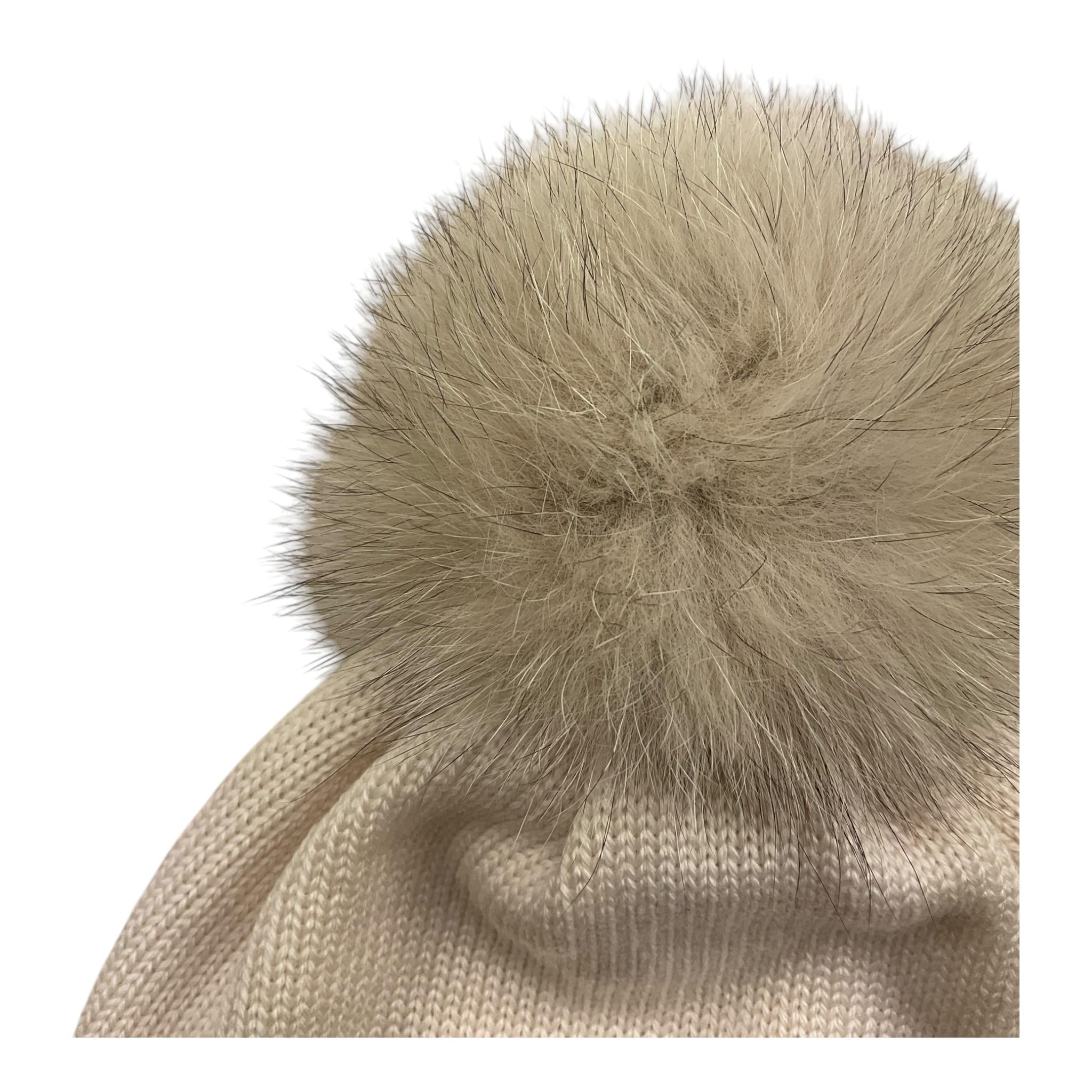 COLORI CHIARI cappello tinta unita con pon pon Panna per Neonato MN787295 PANNA COLORI CHIARI 