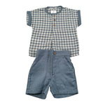 Calamaro Completo 2 Pezzi Camicie-Bermuda Bicolore per Bambino 11128N BLU CALAMARO 