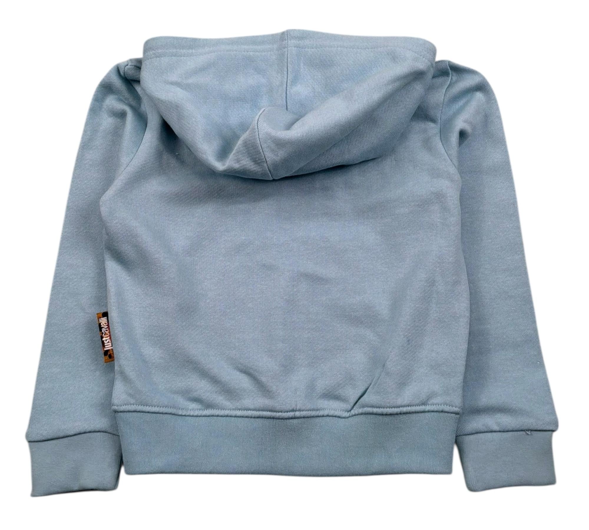 Just Cavalli Felpa con Zip E Cappuccio Tinta Unita per Neonata JIP26031FE AZZURRO JUST CAVALLI 