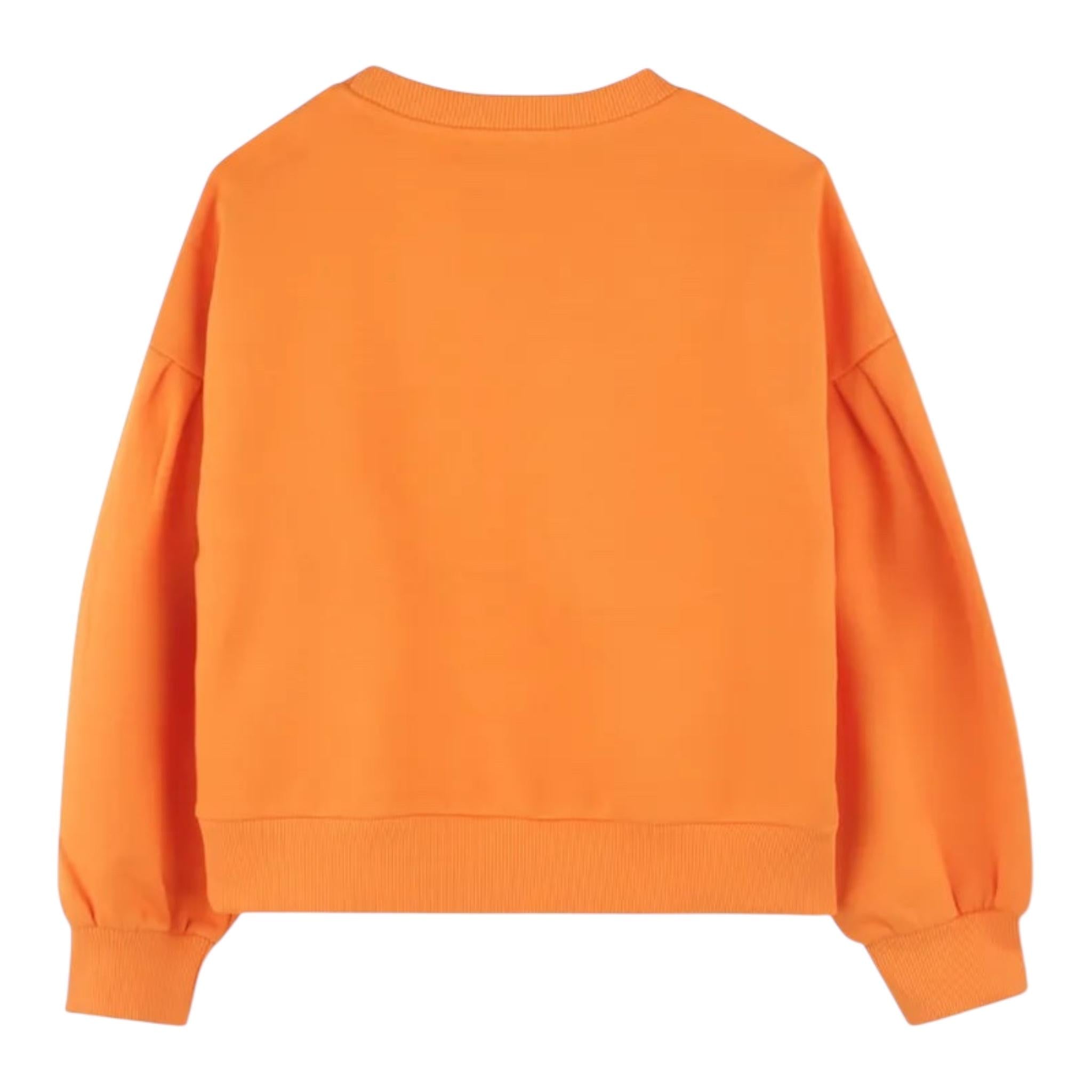 Kenzo Felpa Girocollo Tinta Unita con Stampa per Neonata K61049N ARANCIONE KENZO 