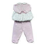 Le Bebe Completo 2 Pezzi Shirt-Ghettina per Neonata LBG6217 BIANCO/ROSA LE BEBE 