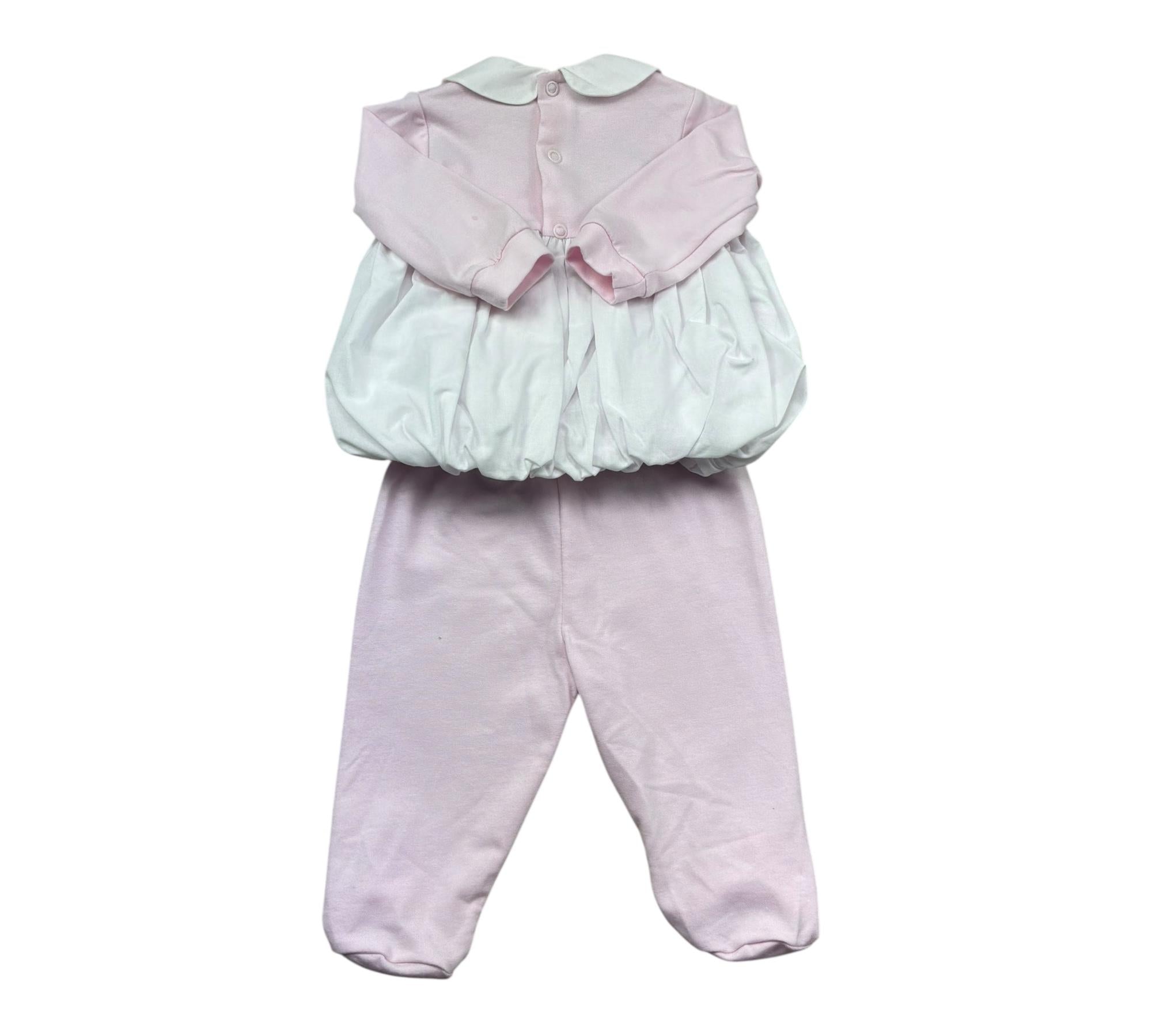Le Bebe Completo 2 Pezzi Shirt-Ghettina per Neonata LBG6217 BIANCO/ROSA LE BEBE 