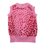 Just Cavalli Gilet Girocollo Stampa Fantasia Baci per Bambina JGP26029GL ROSA JUST CAVALLI 