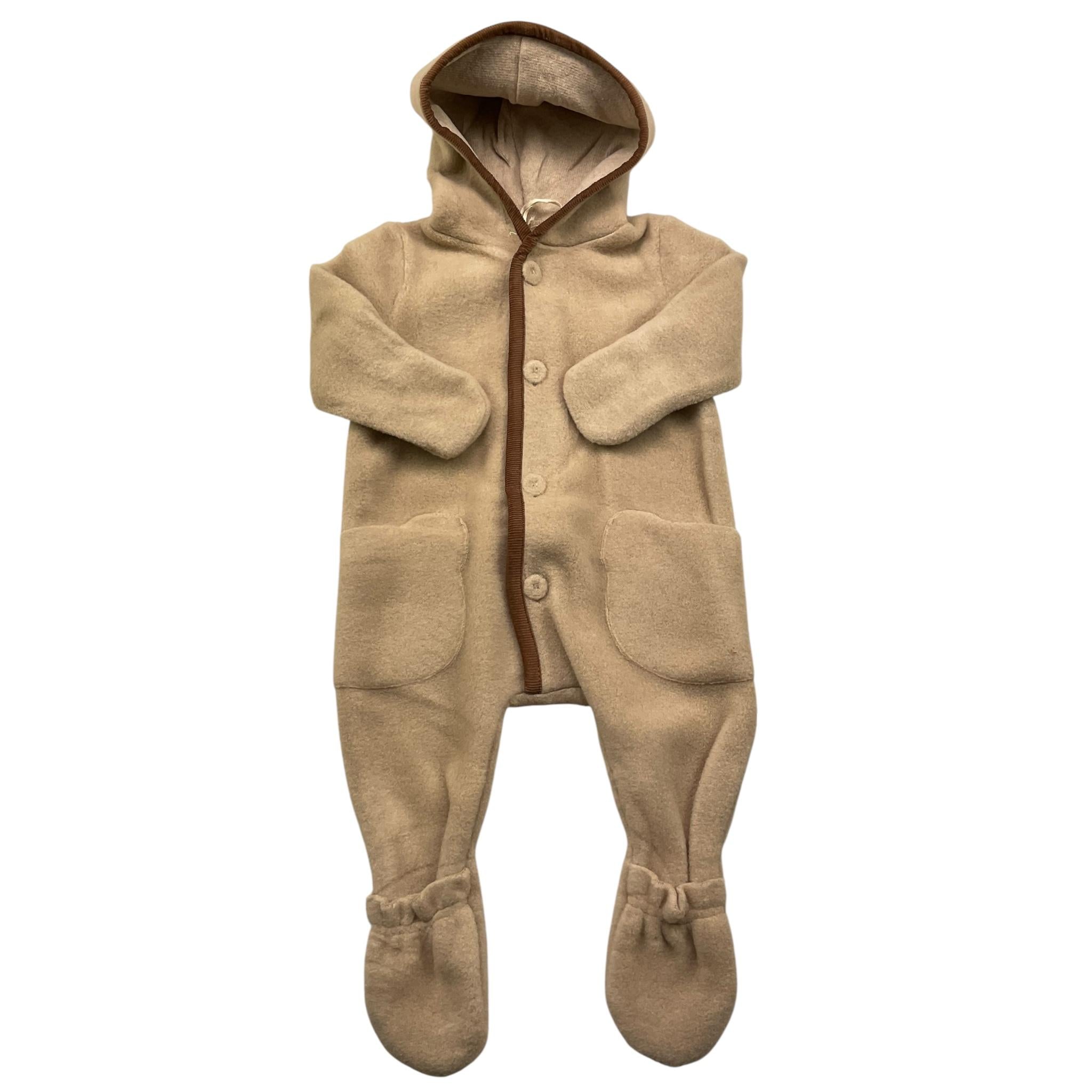 ZHOE & TOBIAH tutina tinta unita con cappuccio Beige per Neonato WWT3 BEIGE ZHOE & TOBIAH 